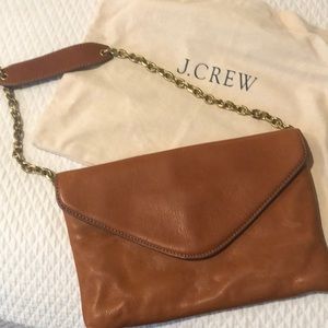 J Crew leather shoulder bag.